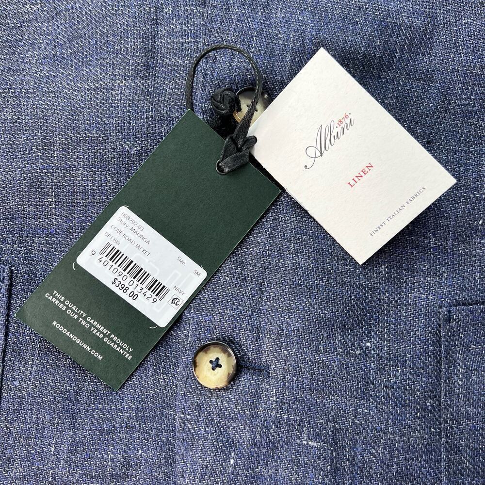 New Men’s Rodd & Gunn Cove Road Linen Blend Blazer Size S - Picture 3 of 12